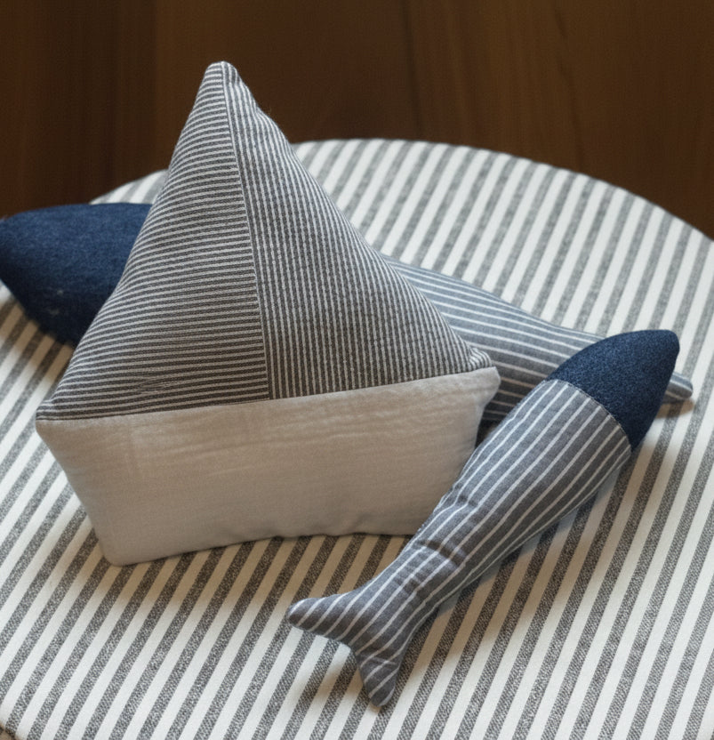 Handmade Fabric Sailboat | Nautical Nursery Decor & Kids Soft Toy