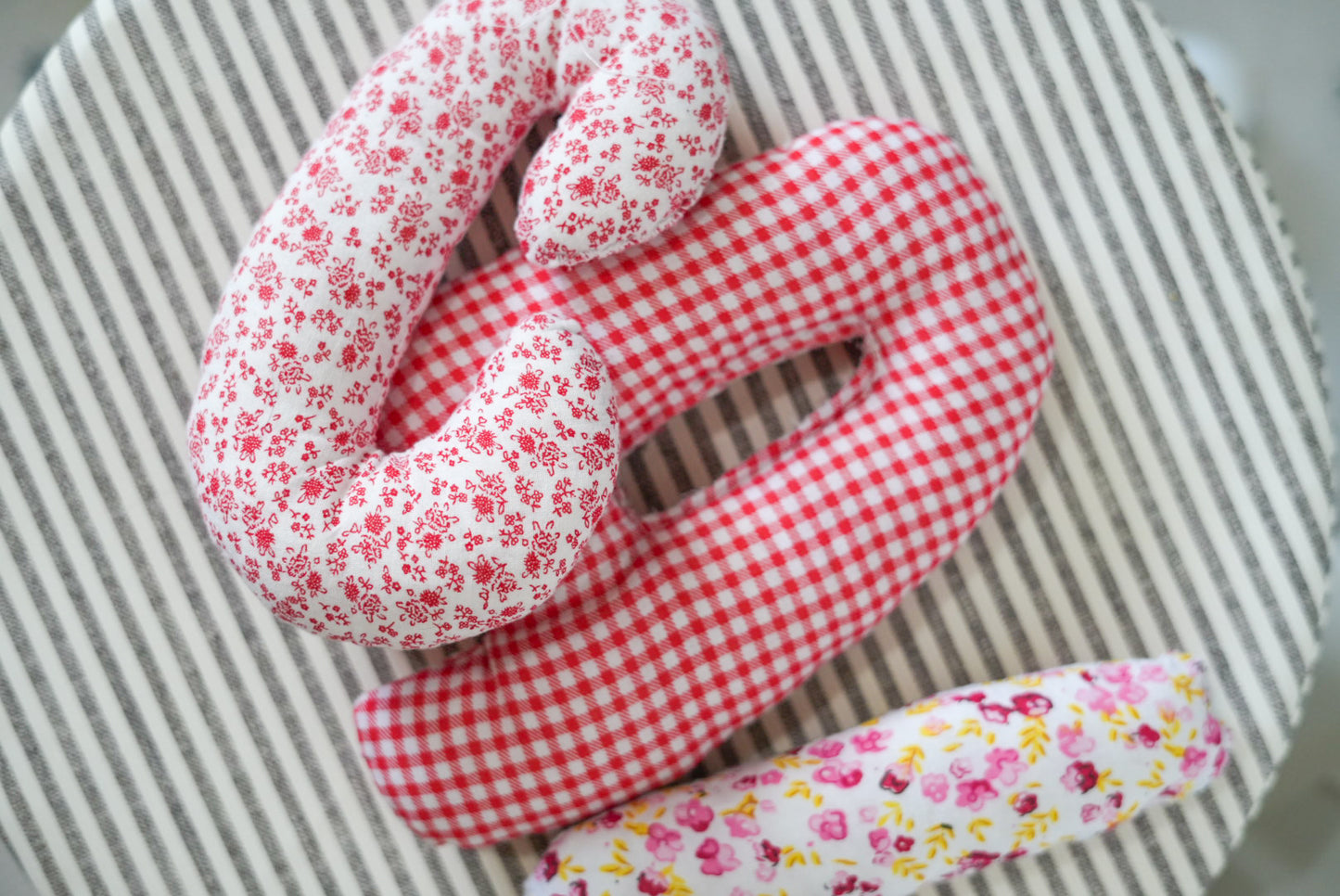Stuffed Fabric Letters