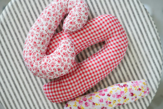 Stuffed Fabric Letters