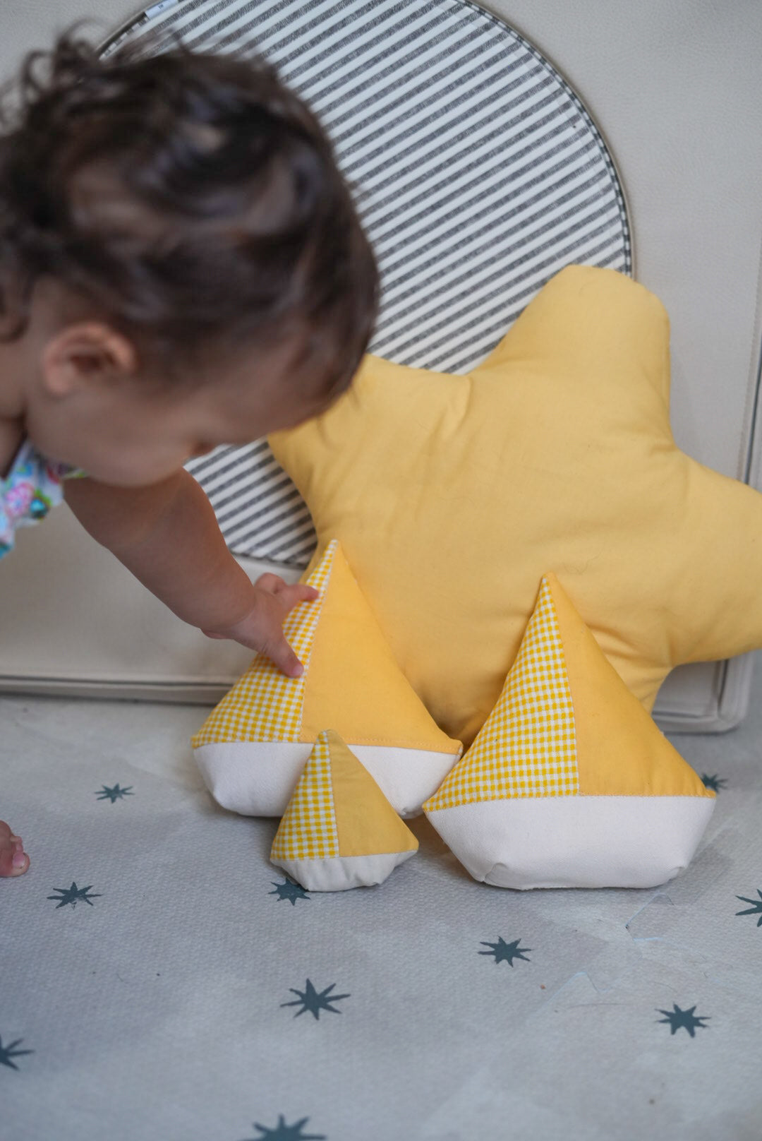 Handmade Fabric Sailboat | Nautical Nursery Decor & Kids Soft Toy