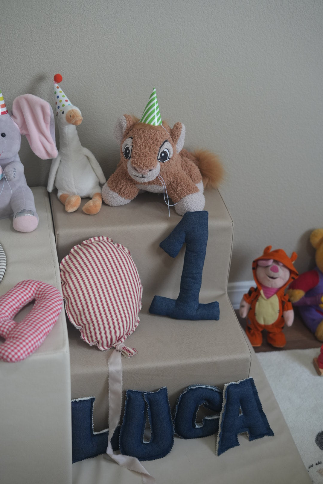 Denim Stuffed Letter & Numbers