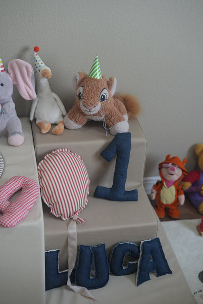 Denim Stuffed Letter & Numbers