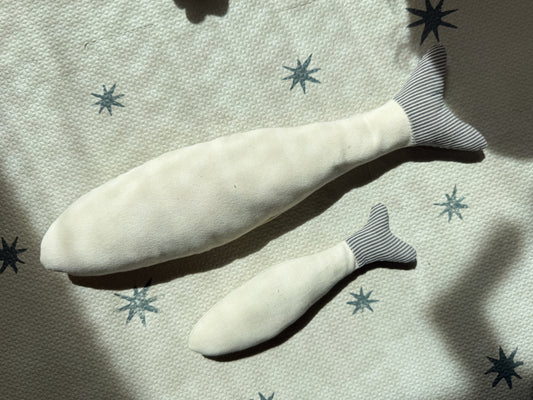 Handmade Fabric Stuffed Fish | Kids Nautical Nursery Decor & Soft Toy