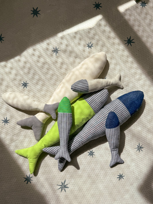 Handmade Fabric Stuffed Fish | Kids Nautical Nursery Decor & Soft Toy